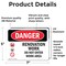 Signmission Renovation Work Do Not Enter Work Area Danger Sign, Vinyl Decal, 7in W x 5in L, 2PK OS-2PACK-DS-D-57-L-1752 - alternate 6